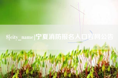 浮梁宁夏消防报名入口官网公告