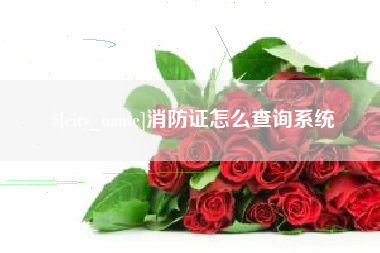 浮梁消防证怎么查询系统