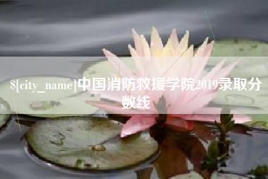 浮梁中国消防救援学院2019录取分数线