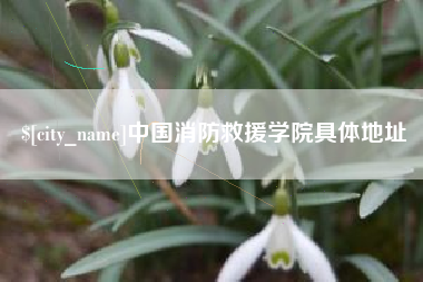 浮梁中国消防救援学院具体地址