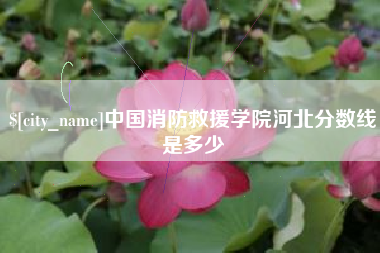 浮梁中国消防救援学院河北分数线是多少