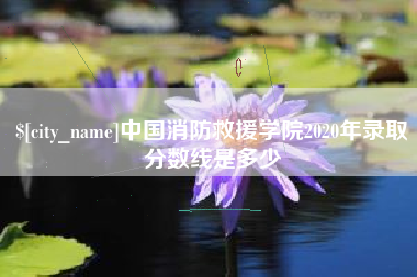 浮梁中国消防救援学院2020年录取分数线是多少