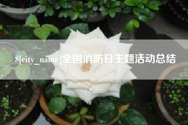 浮梁全国消防日主题活动总结