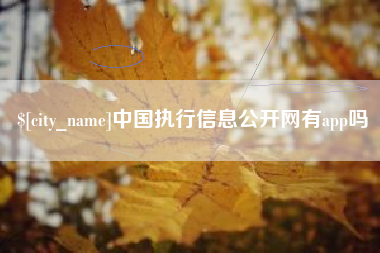 浮梁中国执行信息公开网有app吗