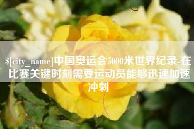 浮梁中国奥运会5000米世界纪录-在比赛关键时刻需要运动员能够迅速加速冲刺