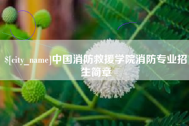 浮梁中国消防救援学院消防专业招生简章 浮梁中国消防救援学院消防专业招生简章