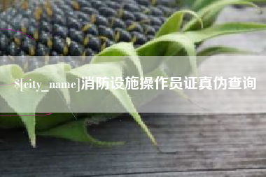 浮梁消防设施操作员证真伪查询