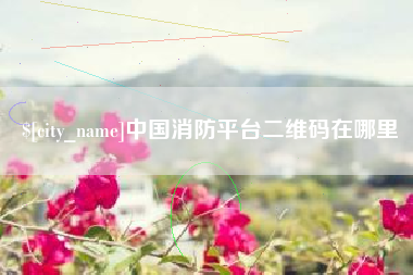 浮梁中国消防平台二维码在哪里