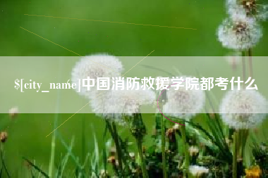 浮梁中国消防救援学院都考什么