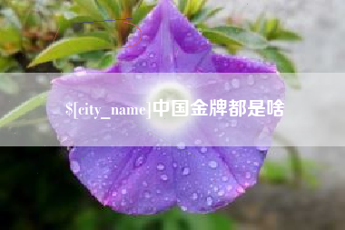 浮梁中国金牌都是啥