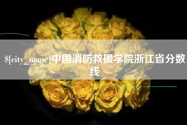 浮梁中国消防救援学院浙江省分数线