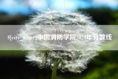 浮梁中国消防学院2024年分数线
