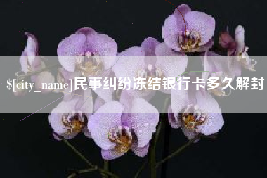 浮梁民事纠纷冻结银行卡多久解封