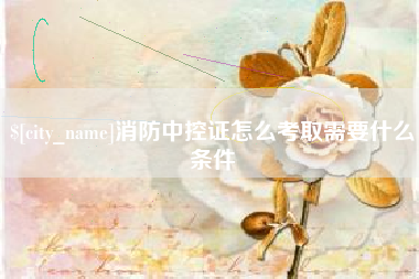 浮梁消防中控证怎么考取需要什么条件