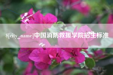 浮梁中国消防救援学院招生标准