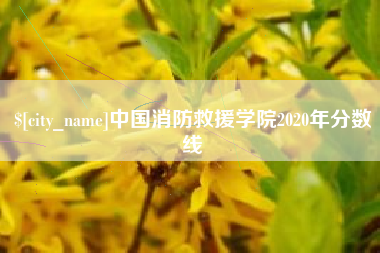 浮梁中国消防救援学院2020年分数线