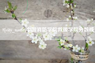 浮梁中国消防学院救援学院分数线